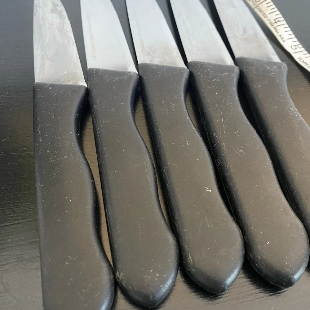 Genuine RH Forschner (41797) 5 Serrated Knives With Black Handle Made in France